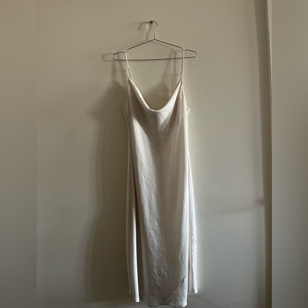 Aritzia Elegant Cream Slip Dress